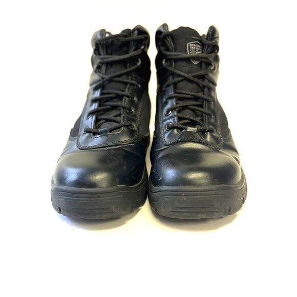 SKECHERS Tactical HydroGuard Hiking Work Boots Black Leather - Picture 4 of 12